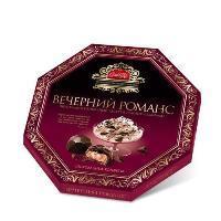 Конфеты "Вечерний романс" Шоколадно-сливочный десерт в темном шоколаде (в коробке)